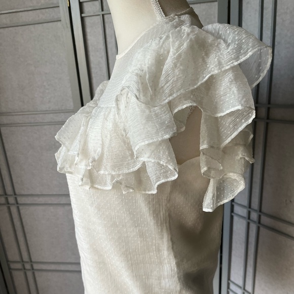Maje Ruffle Blouse Fr 1 - Picture 6 of 6
